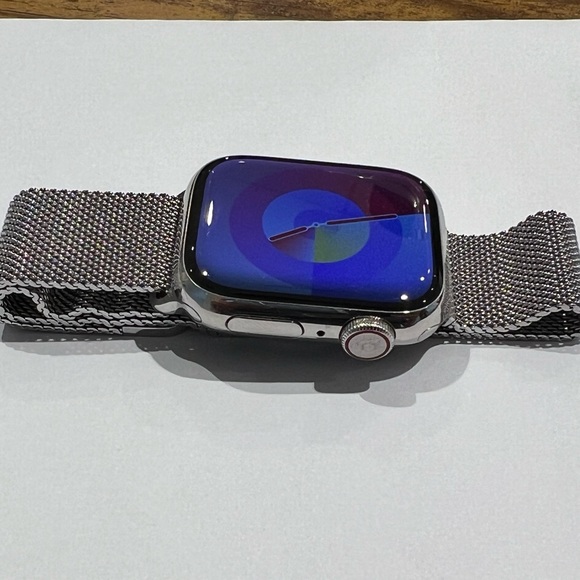 Apple Watch Series 7 GPS + Cellular. 41mm. Silver Stainless Steel Case. - Picture 3 of 12